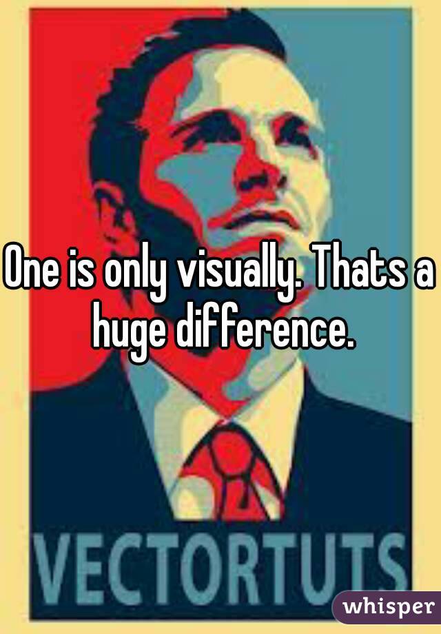One is only visually. Thats a huge difference.