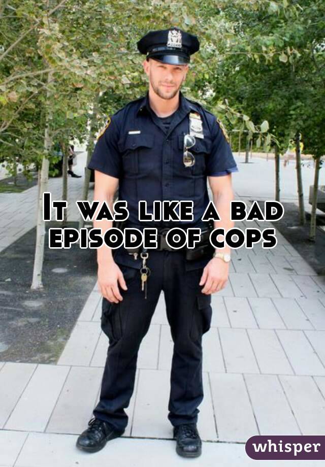 It was like a bad episode of cops 