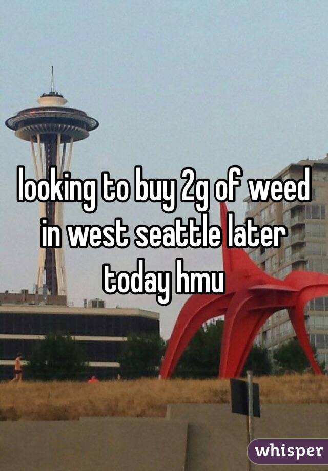 looking to buy 2g of weed in west seattle later today hmu 
