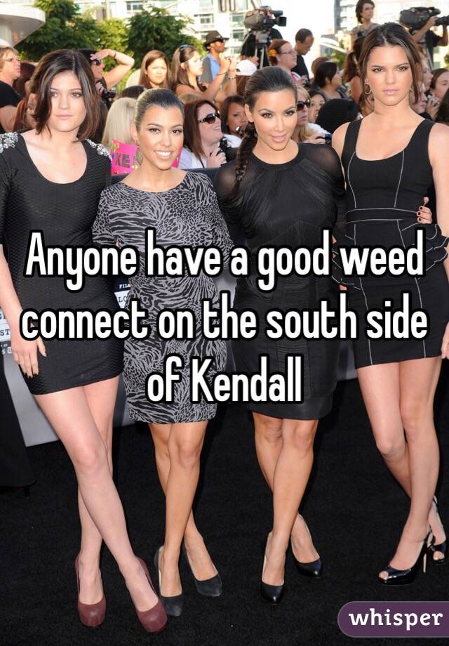 Anyone have a good weed connect on the south side of Kendall 