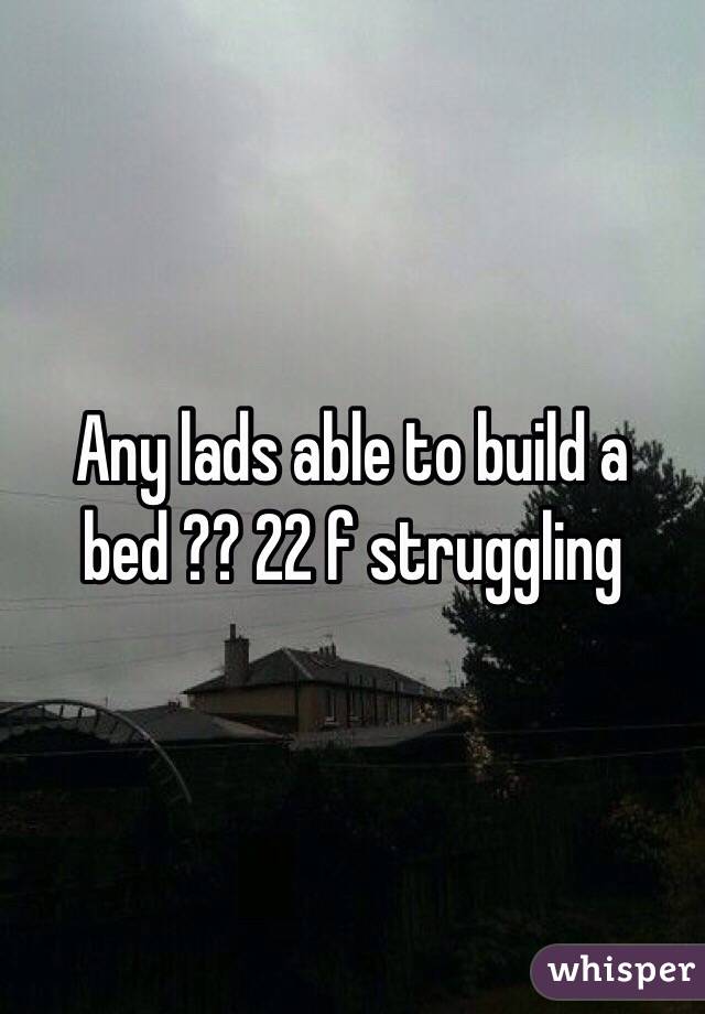 Any lads able to build a bed ?? 22 f struggling 