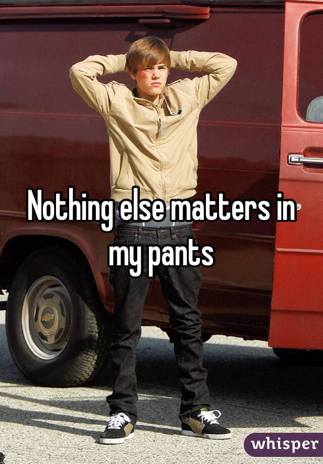 Nothing else matters in my pants