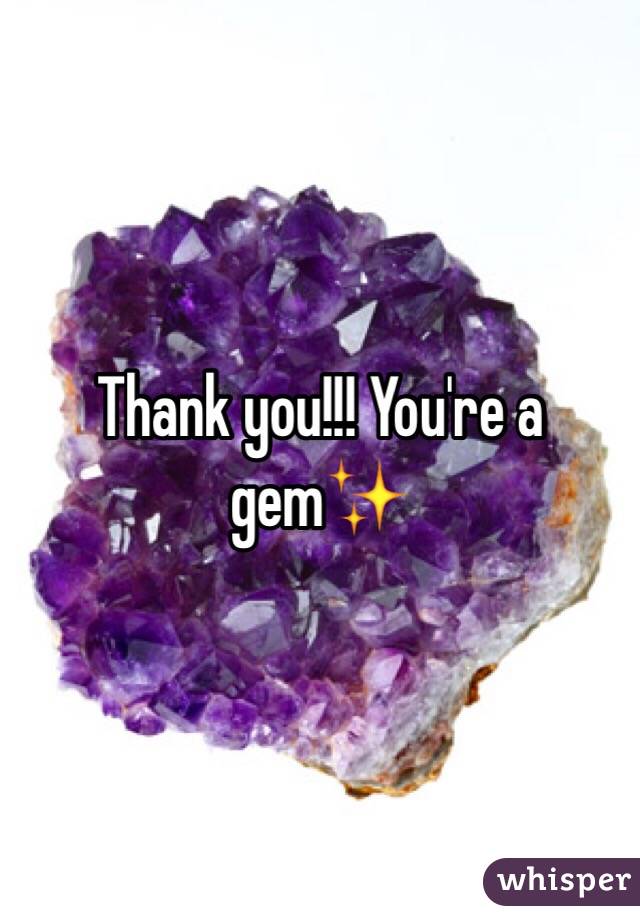 Thank you!!! You're a gem✨