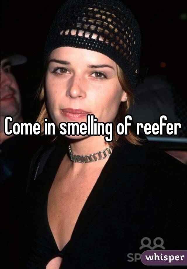 Come in smelling of reefer