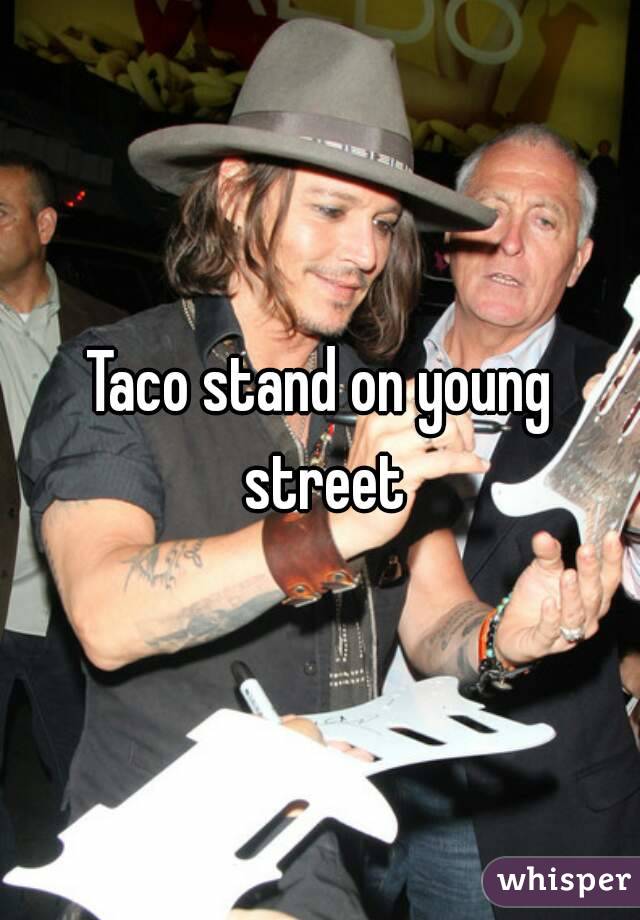 Taco stand on young street