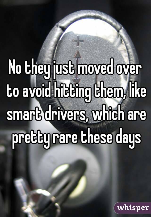 No they just moved over to avoid hitting them, like smart drivers, which are pretty rare these days