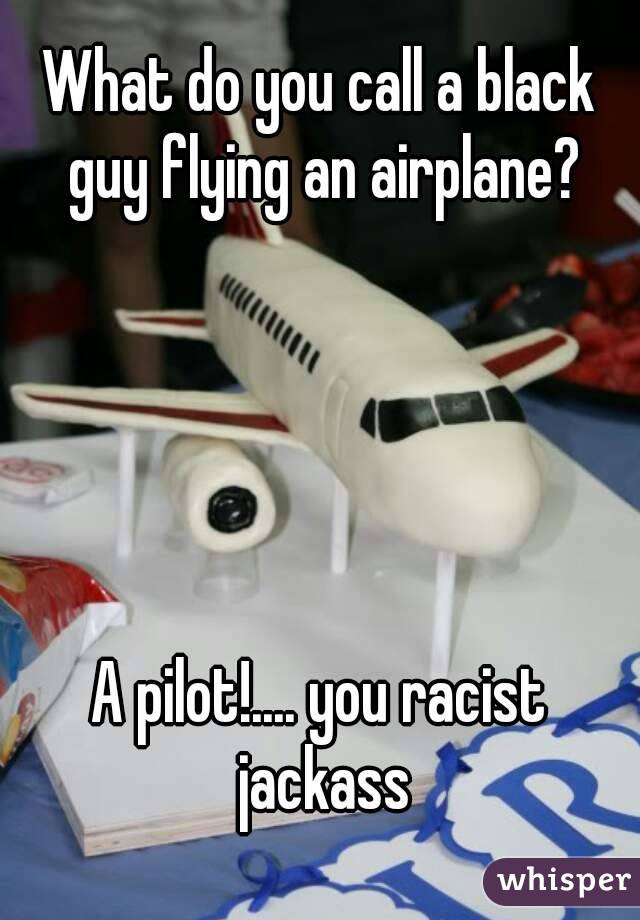 What do you call a black guy flying an airplane?





A pilot!.... you racist jackass