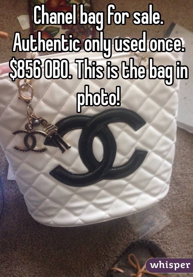 Chanel bag for sale. Authentic only used once. $856 OBO. This is the bag in photo! 
