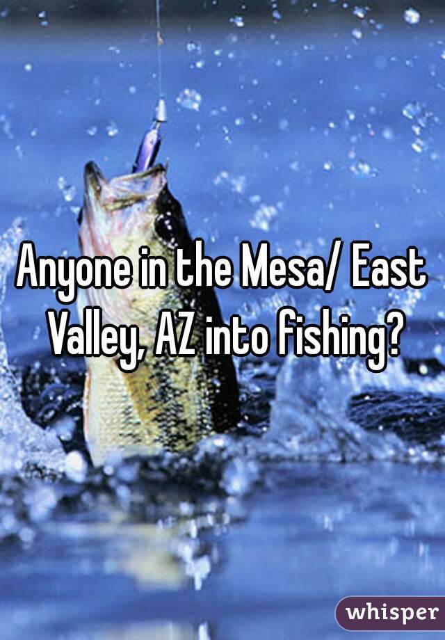 Anyone in the Mesa/ East Valley, AZ into fishing?