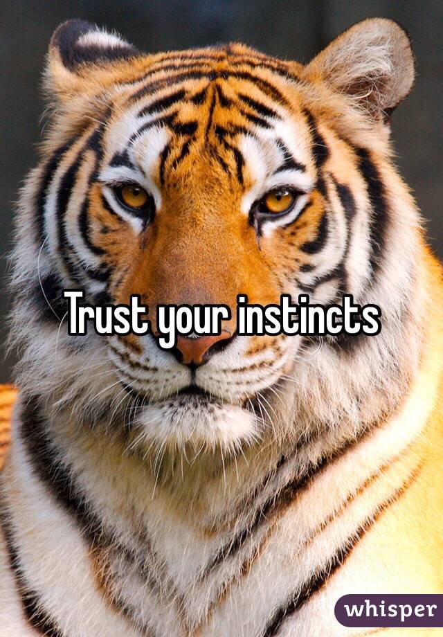 Trust your instincts