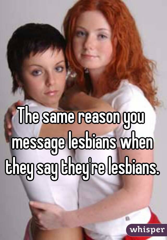 The same reason you message lesbians when they say they're lesbians.