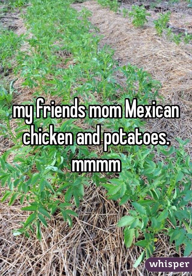 my friends mom Mexican chicken and potatoes. mmmm 