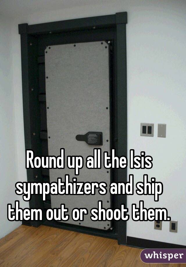 Round up all the Isis sympathizers and ship them out or shoot them. 