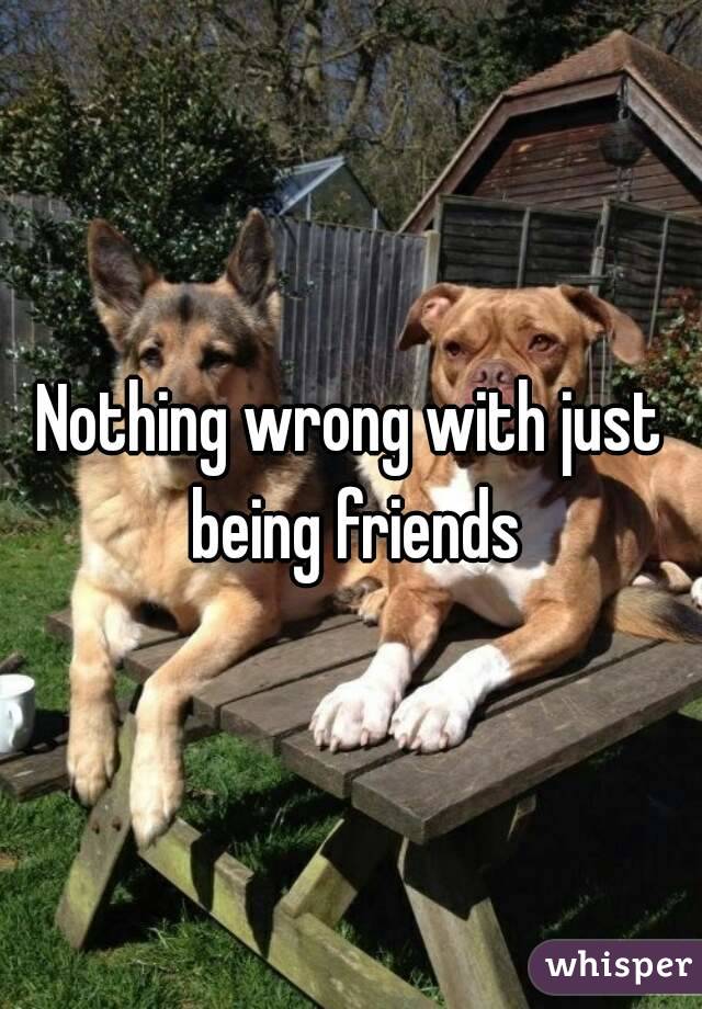 Nothing wrong with just being friends