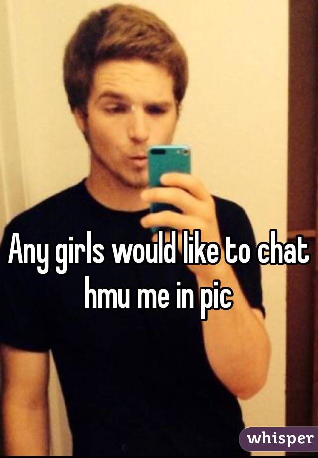 Any girls would like to chat hmu me in pic 