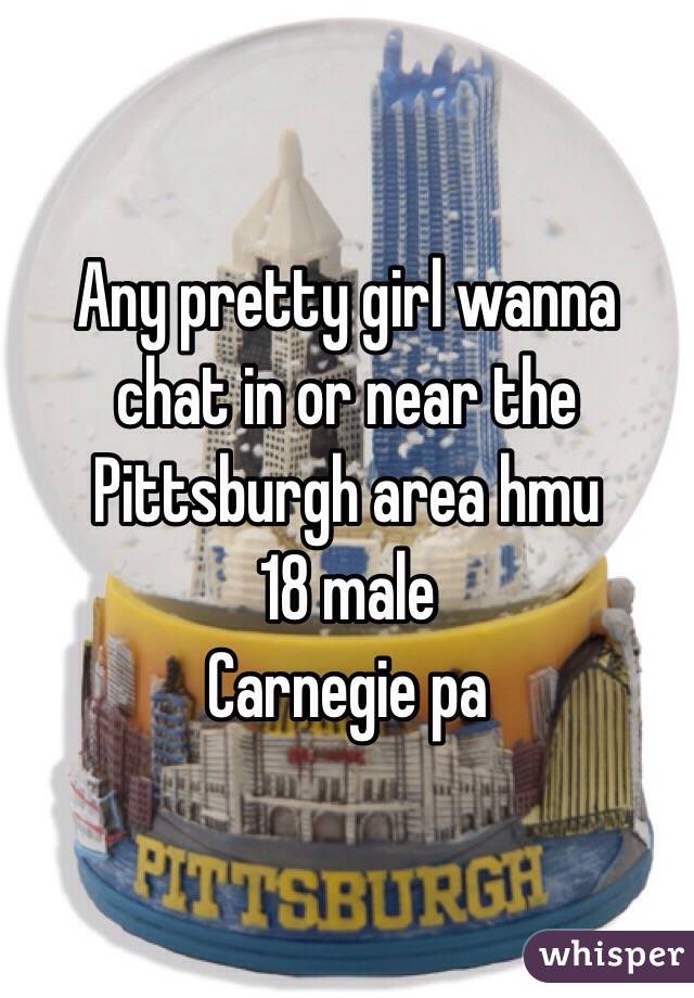 Any pretty girl wanna chat in or near the Pittsburgh area hmu
18 male 
Carnegie pa