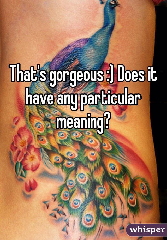 That's gorgeous :) Does it have any particular meaning?