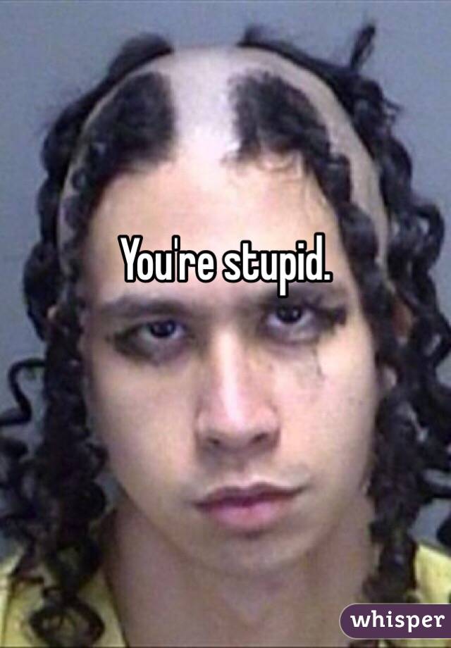 You're stupid. 