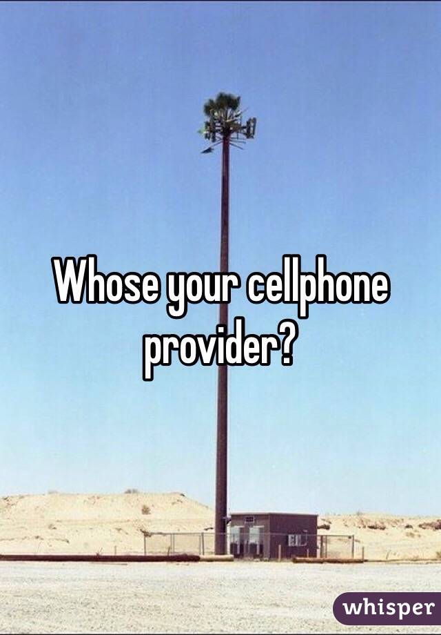 Whose your cellphone provider?