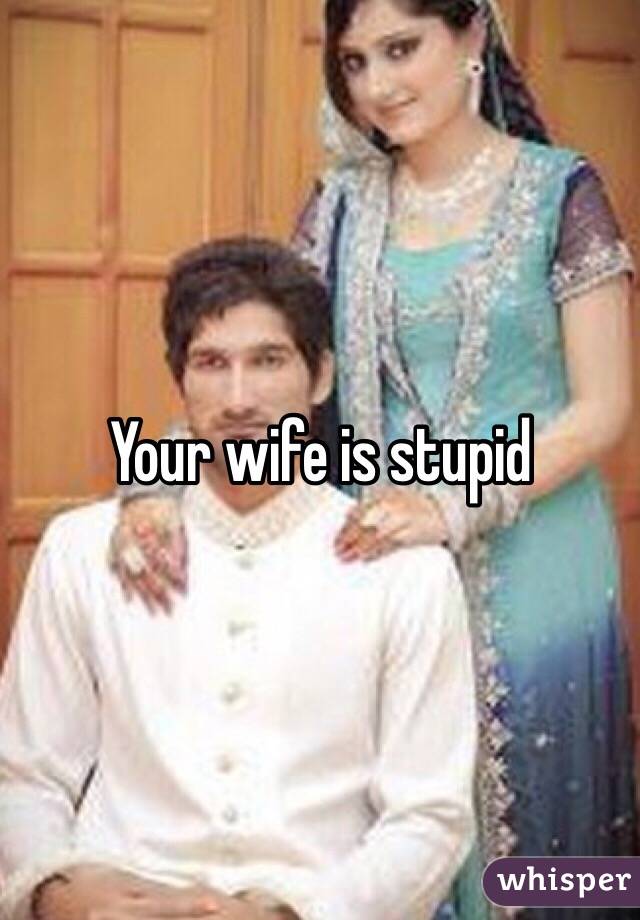 Your wife is stupid 