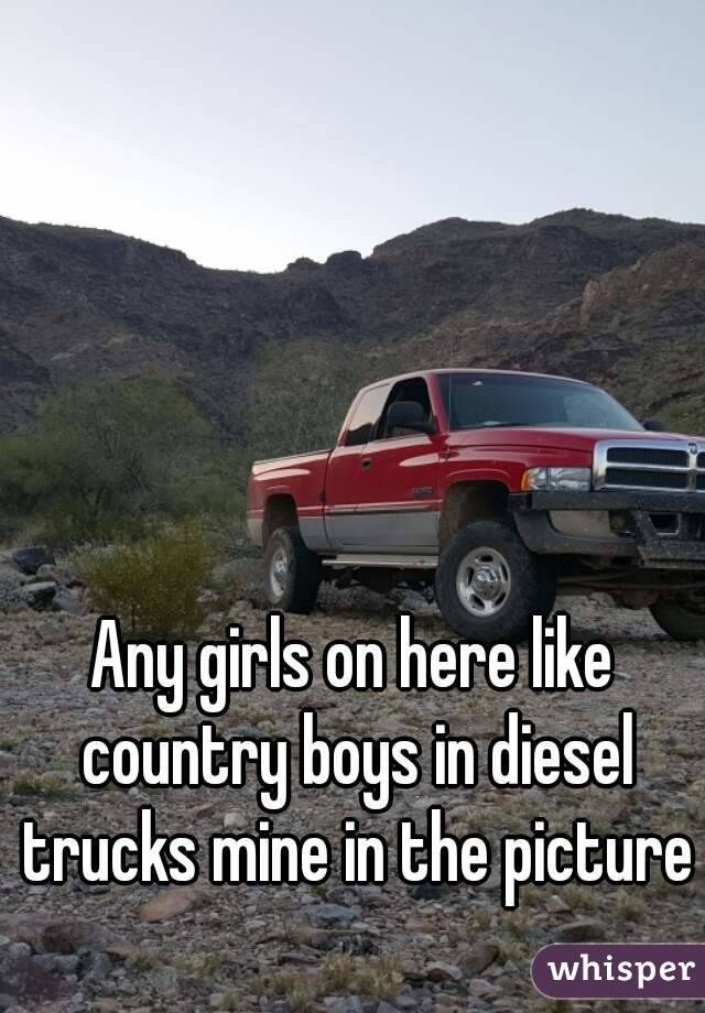 Any girls on here like country boys in diesel trucks mine in the picture 