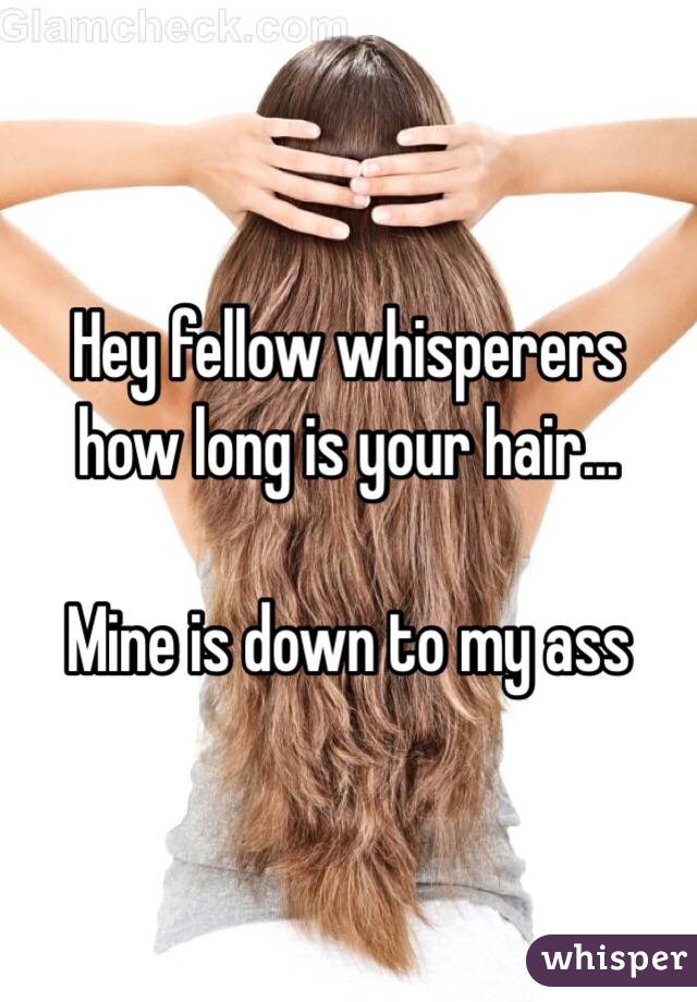 Hey fellow whisperers how long is your hair...

Mine is down to my ass