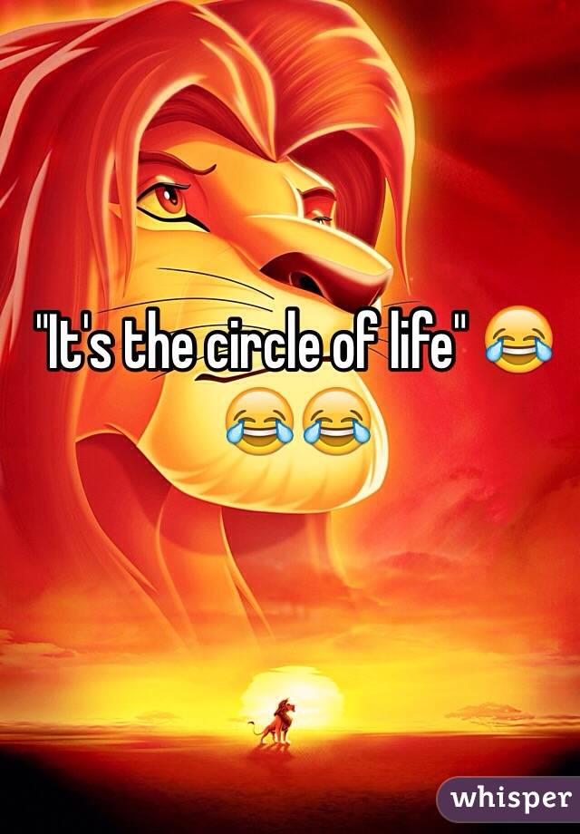 "It's the circle of life" 😂😂😂