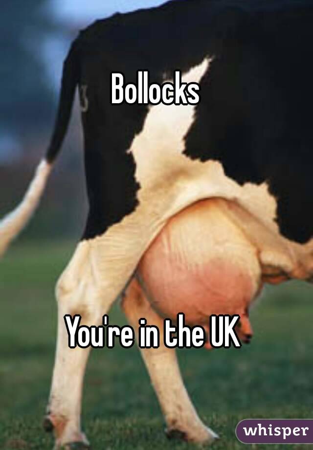 Bollocks




You're in the UK 