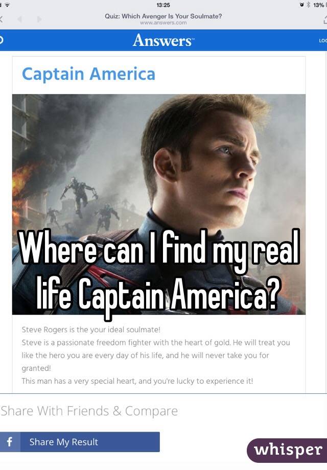 Where can I find my real life Captain America?