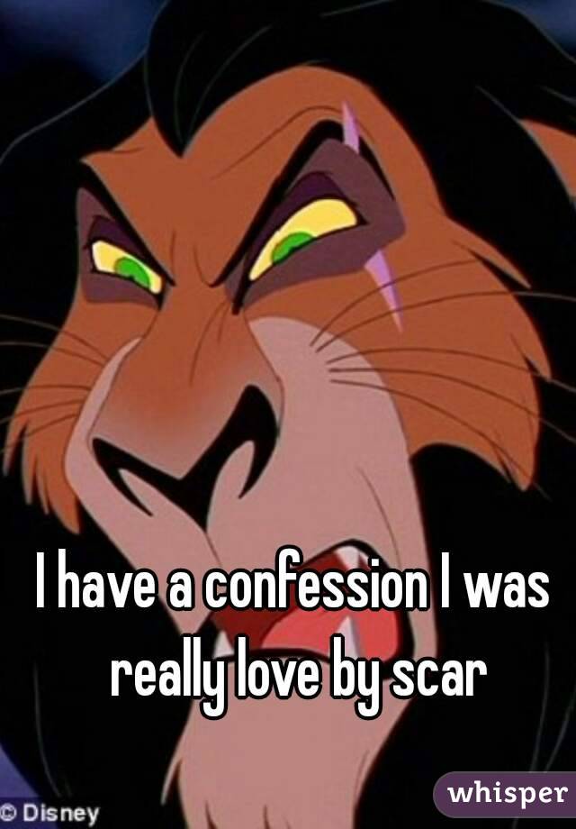 I have a confession I was really love by scar