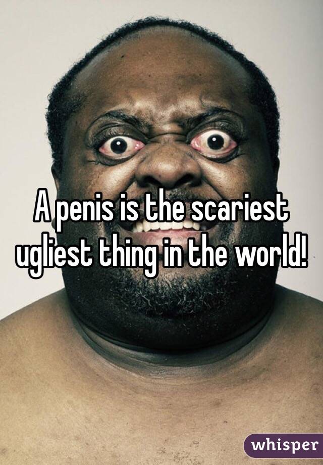 A penis is the scariest ugliest thing in the world! 