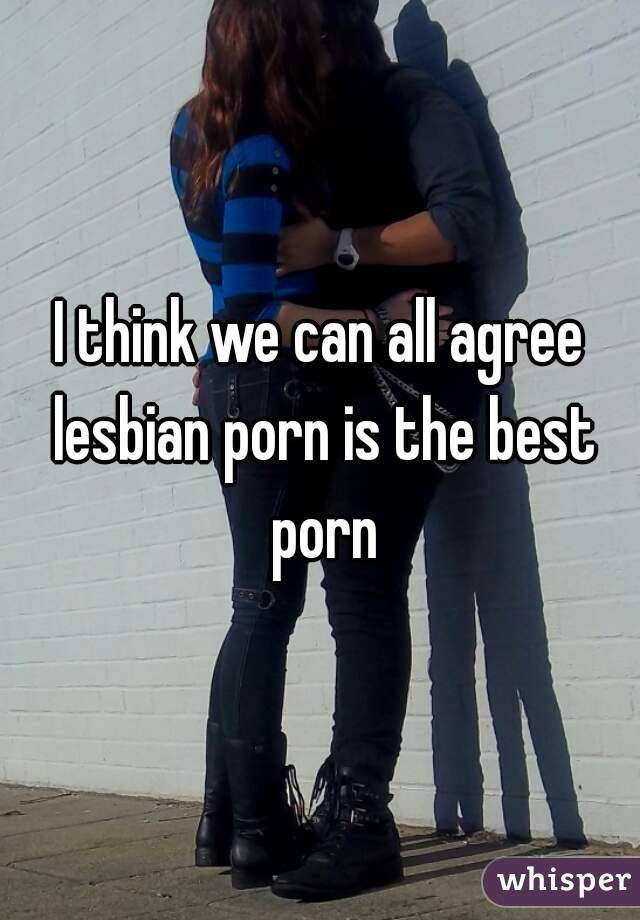 I think we can all agree lesbian porn is the best porn