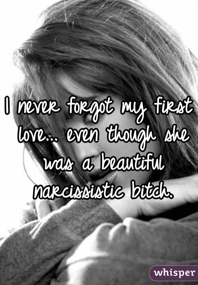 I never forgot my first love... even though she was a beautiful narcissistic bitch.