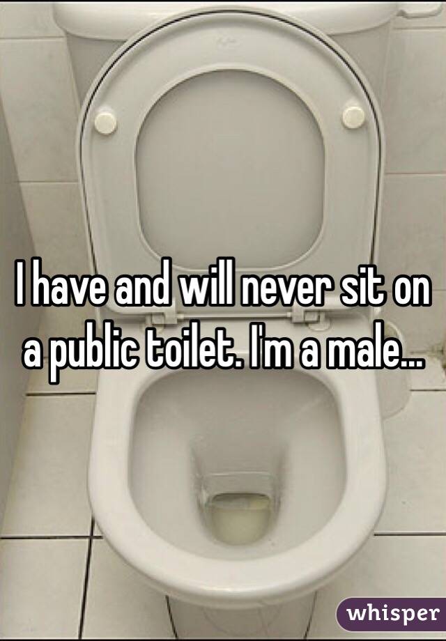 I have and will never sit on a public toilet. I'm a male... 
