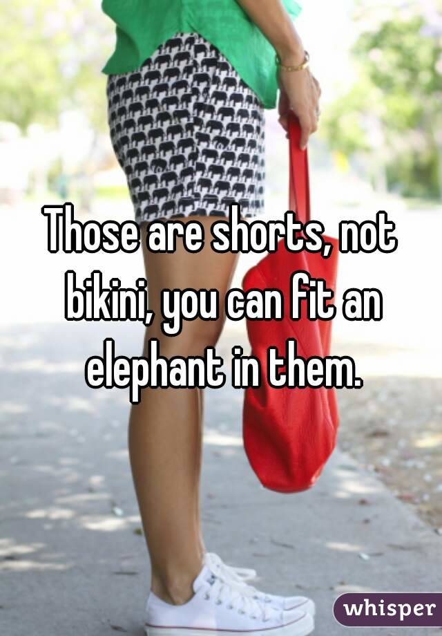 Those are shorts, not bikini, you can fit an elephant in them.