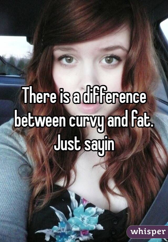 There is a difference between curvy and fat. Just sayin