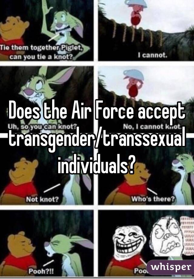 Does the Air Force accept transgender/transsexual individuals?