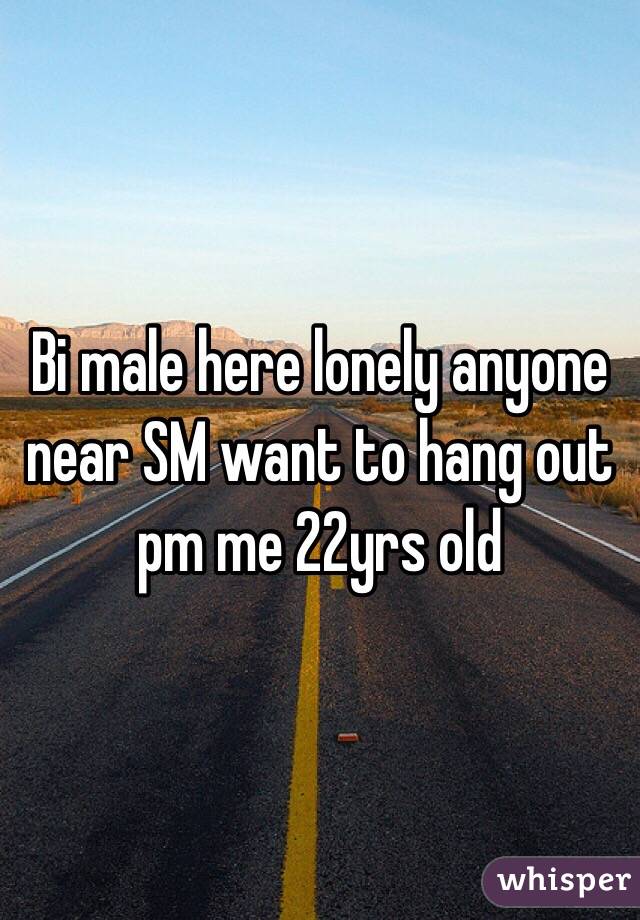 Bi male here lonely anyone near SM want to hang out pm me 22yrs old