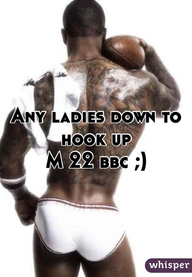Any ladies down to hook up
M 22 bbc ;)

