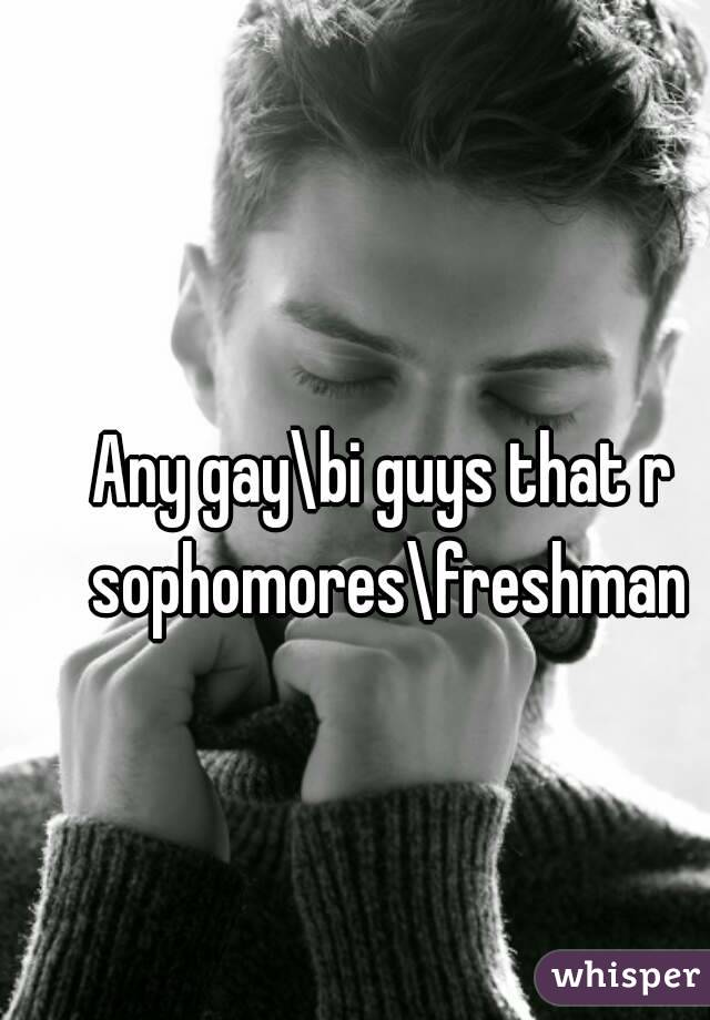 Any gay\bi guys that r sophomores\freshman
