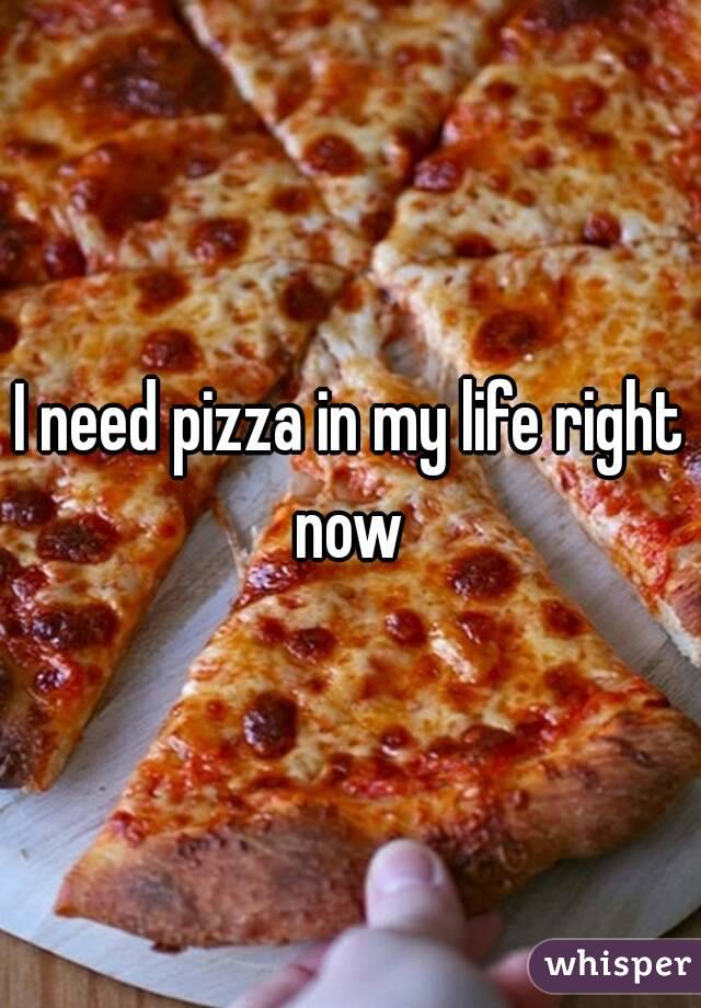 I need pizza in my life right now 