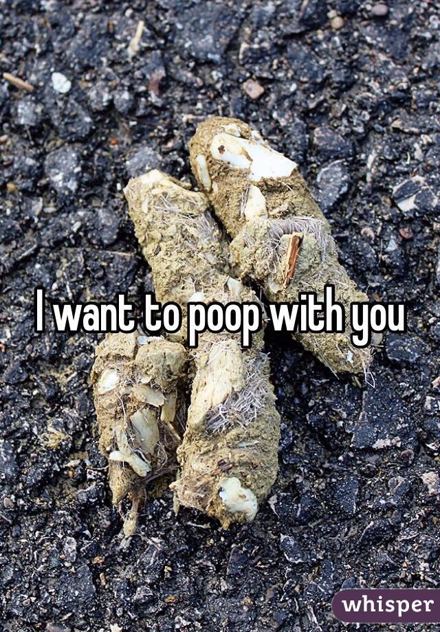 I want to poop with you