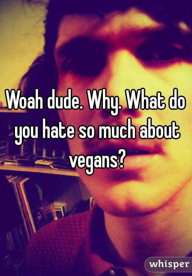 Woah dude. Why. What do you hate so much about vegans?