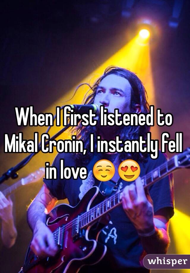 When I first listened to Mikal Cronin, I instantly fell in love ☺️😍