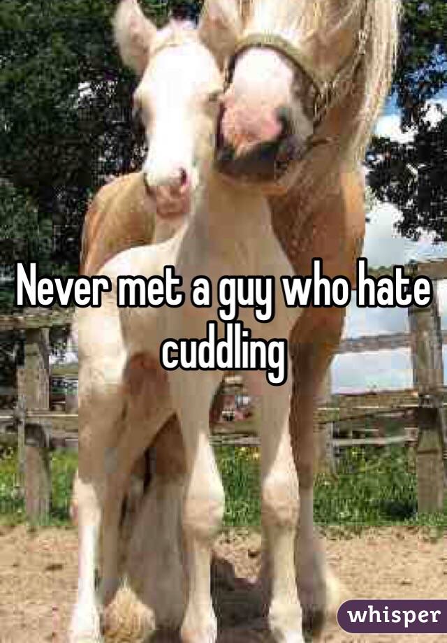Never met a guy who hate cuddling 
