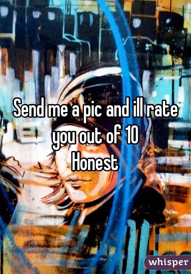 Send me a pic and ill rate you out of 10 
Honest