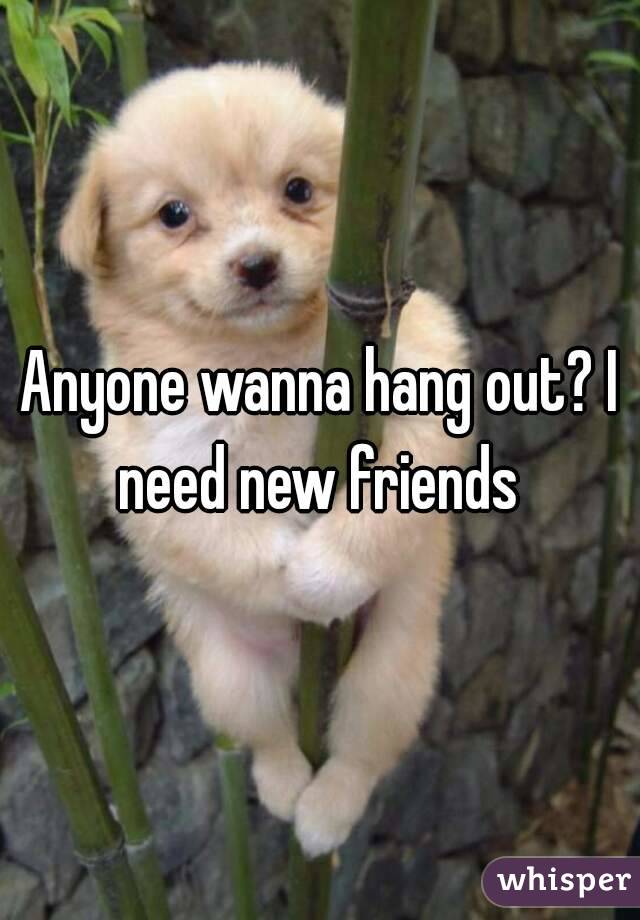Anyone wanna hang out? I need new friends 