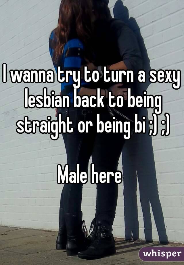 I wanna try to turn a sexy lesbian back to being straight or being bi ;) ;)

Male here 