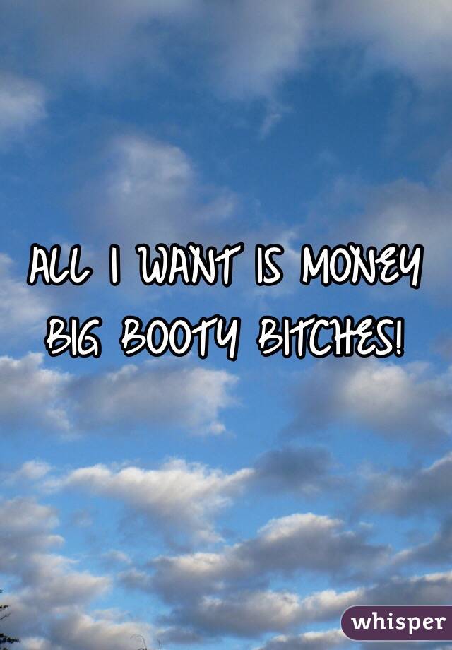 ALL I WANT IS MONEY BIG BOOTY BITCHES! 