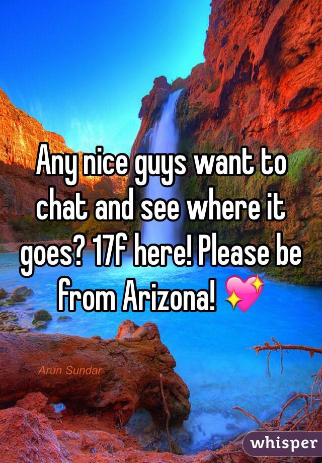 Any nice guys want to chat and see where it goes? 17f here! Please be from Arizona! 💖